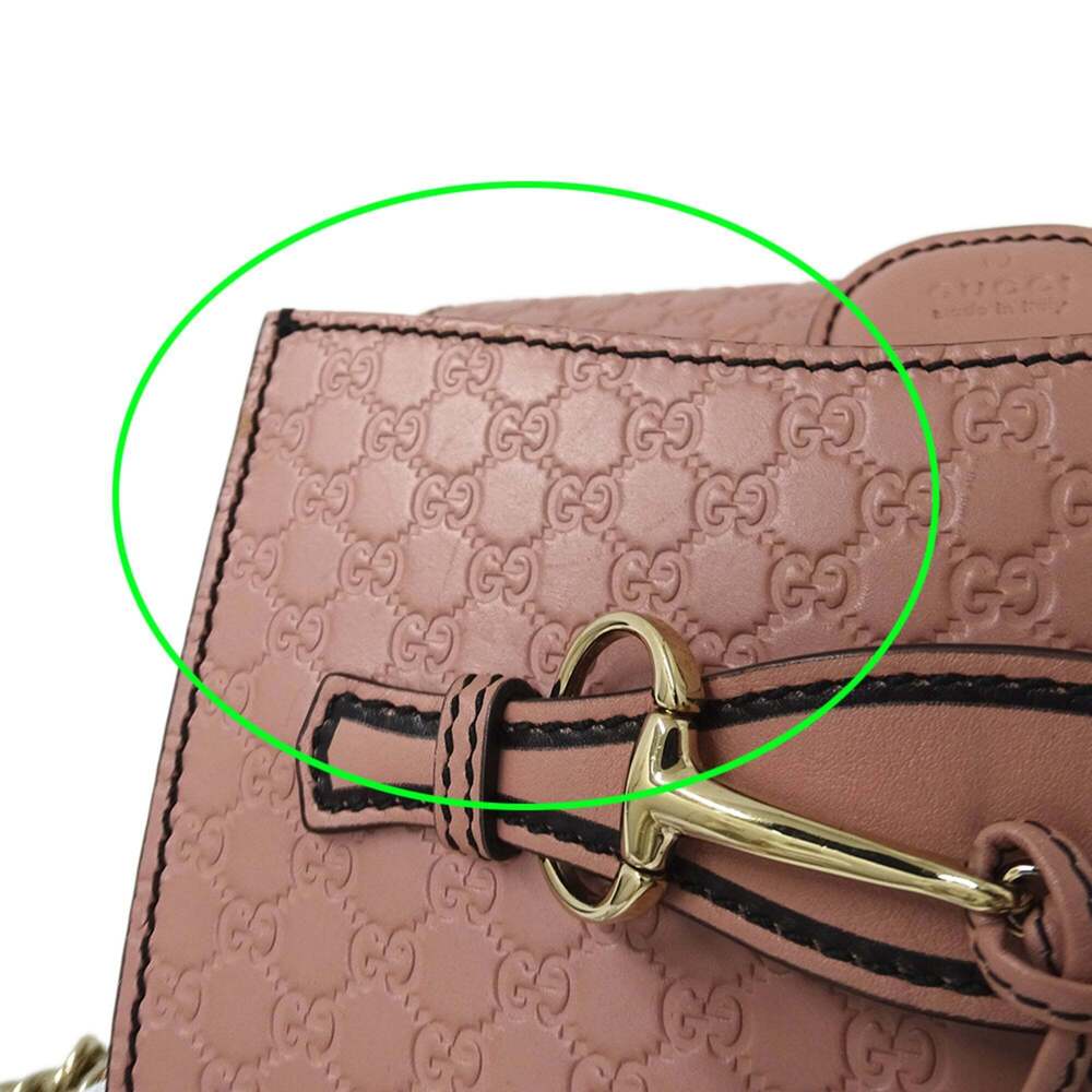 GUCCI Pink Leather Horsebit Shoulder Bag - Picture 9 of 14